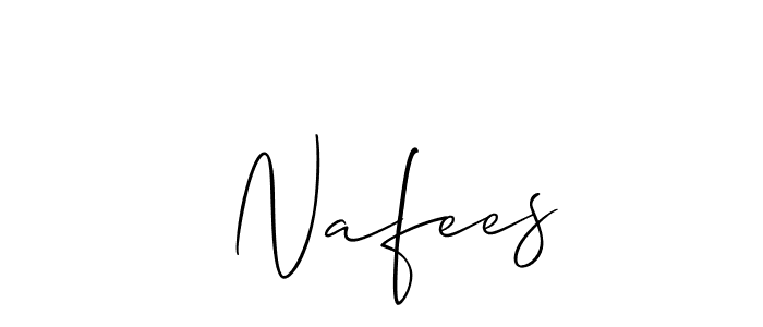 Allison_Script is a professional signature style that is perfect for those who want to add a touch of class to their signature. It is also a great choice for those who want to make their signature more unique. Get  Nafees name to fancy signature for free.  Nafees signature style 2 images and pictures png