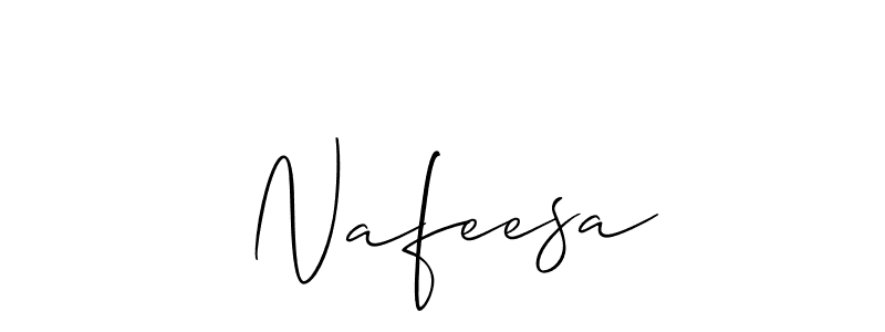 The best way (Allison_Script) to make a short signature is to pick only two or three words in your name. The name  Nafeesa include a total of six letters. For converting this name.  Nafeesa signature style 2 images and pictures png