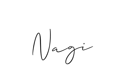 How to make  Nagi name signature. Use Allison_Script style for creating short signs online. This is the latest handwritten sign.  Nagi signature style 2 images and pictures png