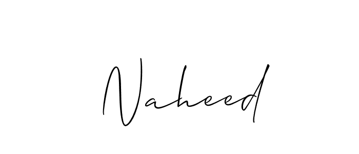 The best way (Allison_Script) to make a short signature is to pick only two or three words in your name. The name  Naheed include a total of six letters. For converting this name.  Naheed signature style 2 images and pictures png