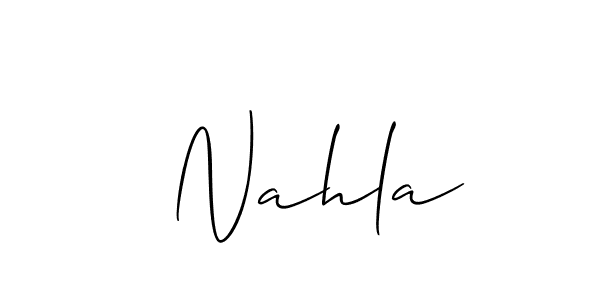 How to Draw  Nahla signature style? Allison_Script is a latest design signature styles for name  Nahla.  Nahla signature style 2 images and pictures png