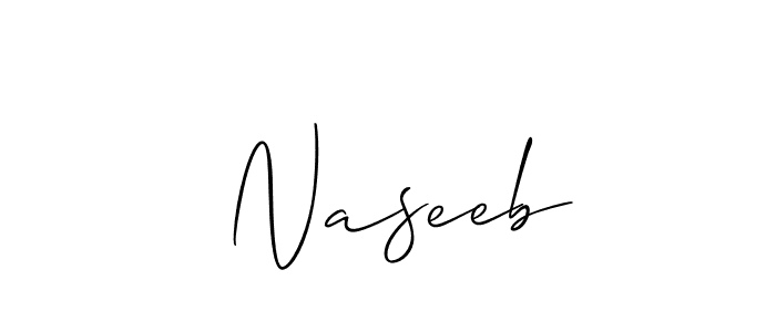 Similarly Allison_Script is the best handwritten signature design. Signature creator online .You can use it as an online autograph creator for name  Naseeb.  Naseeb signature style 2 images and pictures png