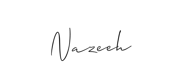 Also we have  Nazeeh name is the best signature style. Create professional handwritten signature collection using Allison_Script autograph style.  Nazeeh signature style 2 images and pictures png