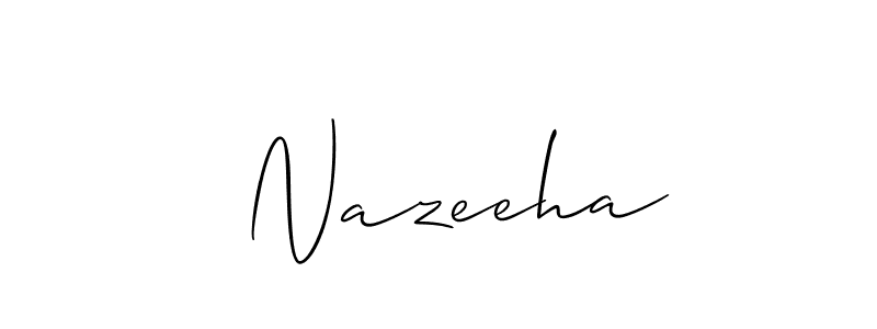How to make  Nazeeha name signature. Use Allison_Script style for creating short signs online. This is the latest handwritten sign.  Nazeeha signature style 2 images and pictures png
