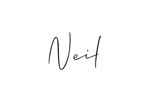 Make a beautiful signature design for name  Neil. With this signature (Allison_Script) style, you can create a handwritten signature for free.  Neil signature style 2 images and pictures png