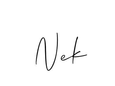 Also You can easily find your signature by using the search form. We will create  Nek name handwritten signature images for you free of cost using Allison_Script sign style.  Nek signature style 2 images and pictures png