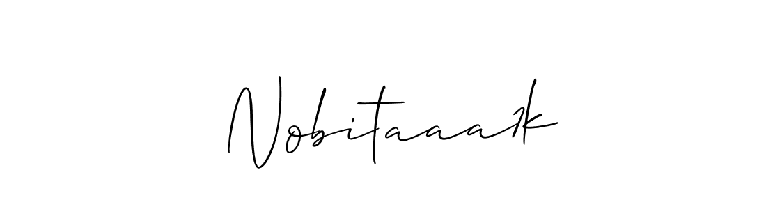 Use a signature maker to create a handwritten signature online. With this signature software, you can design (Allison_Script) your own signature for name  Nobitaaa1k.  Nobitaaa1k signature style 2 images and pictures png