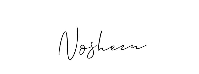 Best and Professional Signature Style for  Nosheen. Allison_Script Best Signature Style Collection.  Nosheen signature style 2 images and pictures png