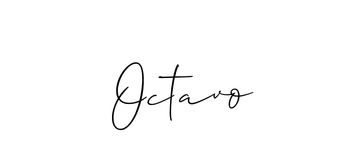 The best way (Allison_Script) to make a short signature is to pick only two or three words in your name. The name  Octavo include a total of six letters. For converting this name.  Octavo signature style 2 images and pictures png