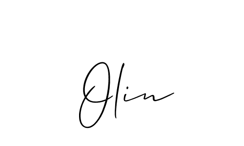 How to make  Olin name signature. Use Allison_Script style for creating short signs online. This is the latest handwritten sign.  Olin signature style 2 images and pictures png