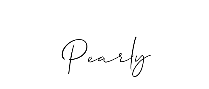 How to make  Pearly signature? Allison_Script is a professional autograph style. Create handwritten signature for  Pearly name.  Pearly signature style 2 images and pictures png