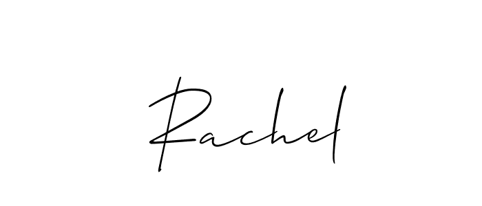 if you are searching for the best signature style for your name  Rachel. so please give up your signature search. here we have designed multiple signature styles  using Allison_Script.  Rachel signature style 2 images and pictures png