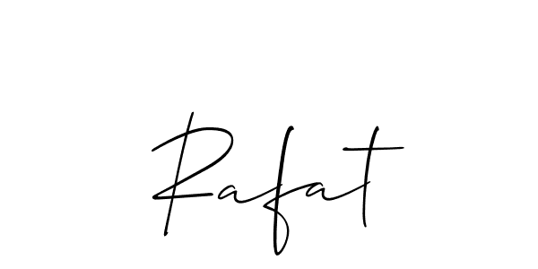 Make a beautiful signature design for name  Rafat. With this signature (Allison_Script) style, you can create a handwritten signature for free.  Rafat signature style 2 images and pictures png