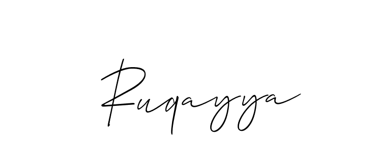 Also You can easily find your signature by using the search form. We will create  Ruqayya name handwritten signature images for you free of cost using Allison_Script sign style.  Ruqayya signature style 2 images and pictures png