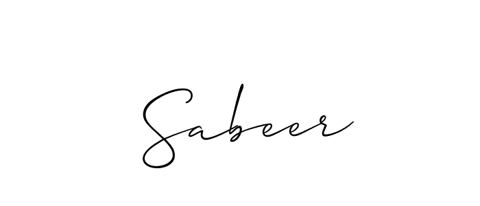 It looks lik you need a new signature style for name  Sabeer. Design unique handwritten (Allison_Script) signature with our free signature maker in just a few clicks.  Sabeer signature style 2 images and pictures png