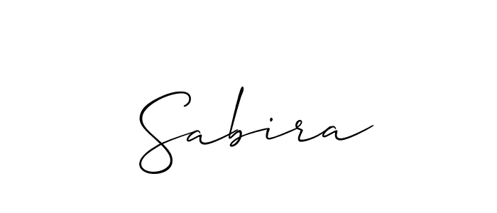 Make a short  Sabira signature style. Manage your documents anywhere anytime using Allison_Script. Create and add eSignatures, submit forms, share and send files easily.  Sabira signature style 2 images and pictures png