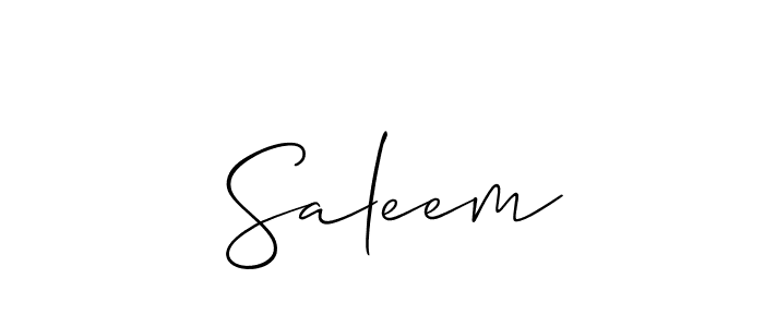 Create a beautiful signature design for name  Saleem. With this signature (Allison_Script) fonts, you can make a handwritten signature for free.  Saleem signature style 2 images and pictures png