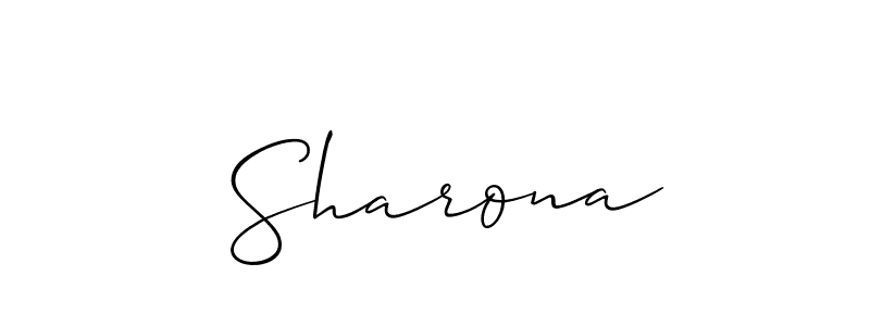 Create a beautiful signature design for name  Sharona. With this signature (Allison_Script) fonts, you can make a handwritten signature for free.  Sharona signature style 2 images and pictures png