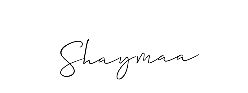 It looks lik you need a new signature style for name  Shaymaa. Design unique handwritten (Allison_Script) signature with our free signature maker in just a few clicks.  Shaymaa signature style 2 images and pictures png