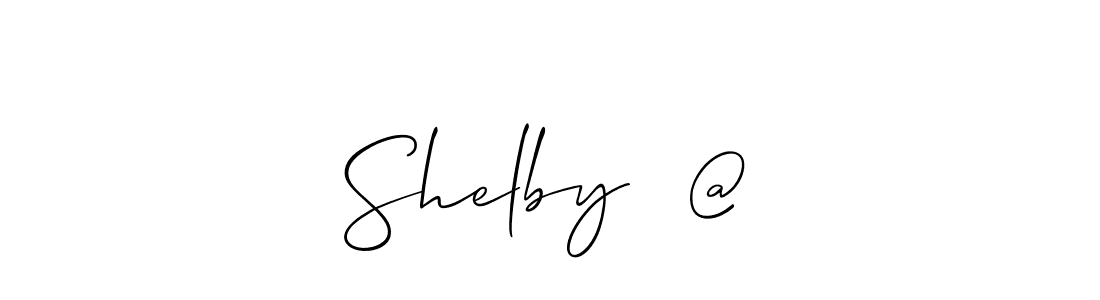 Use a signature maker to create a handwritten signature online. With this signature software, you can design (Allison_Script) your own signature for name  Shelby  @ .  Shelby  @  signature style 2 images and pictures png
