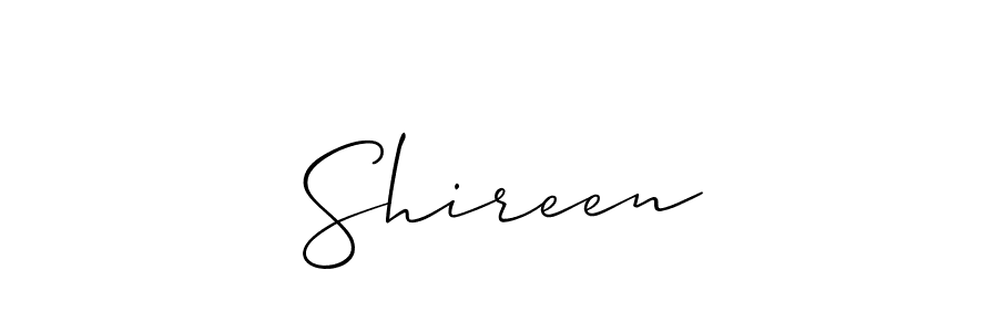 How to make  Shireen  name signature. Use Allison_Script style for creating short signs online. This is the latest handwritten sign.  Shireen  signature style 2 images and pictures png