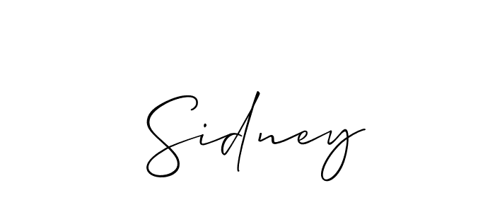 Make a beautiful signature design for name  Sidney. With this signature (Allison_Script) style, you can create a handwritten signature for free.  Sidney signature style 2 images and pictures png