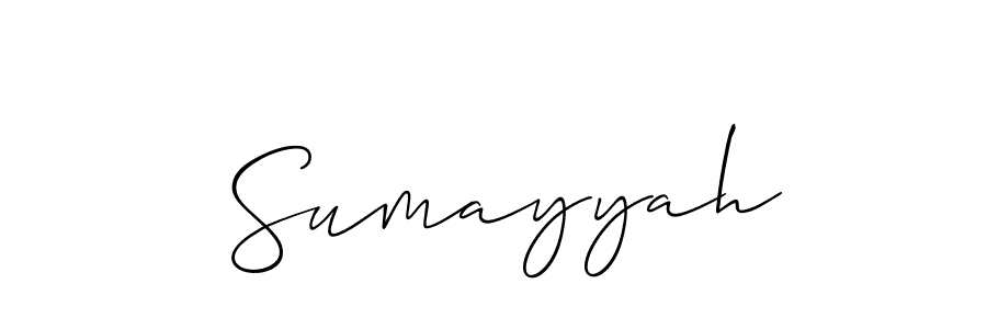 Check out images of Autograph of  Sumayyah name. Actor  Sumayyah Signature Style. Allison_Script is a professional sign style online.  Sumayyah signature style 2 images and pictures png