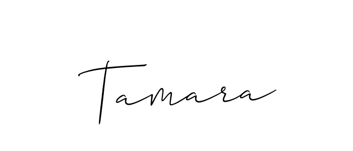 The best way (Allison_Script) to make a short signature is to pick only two or three words in your name. The name  Tamara include a total of six letters. For converting this name.  Tamara signature style 2 images and pictures png