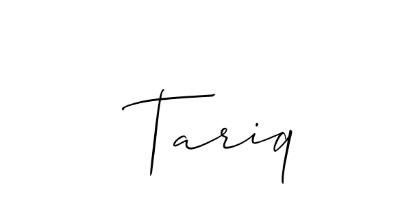 Check out images of Autograph of  Tariq name. Actor  Tariq Signature Style. Allison_Script is a professional sign style online.  Tariq signature style 2 images and pictures png