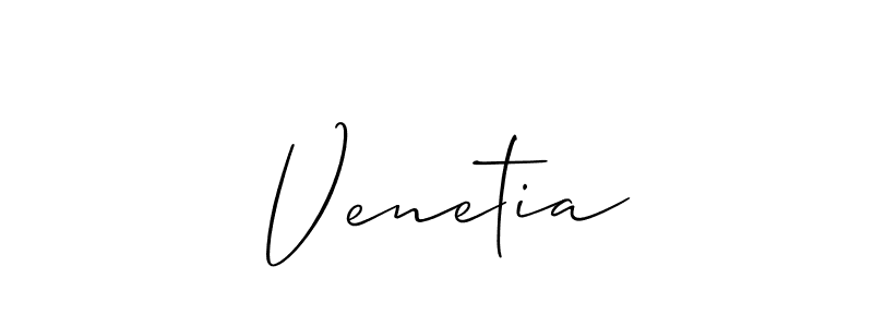 How to make  Venetia name signature. Use Allison_Script style for creating short signs online. This is the latest handwritten sign.  Venetia signature style 2 images and pictures png