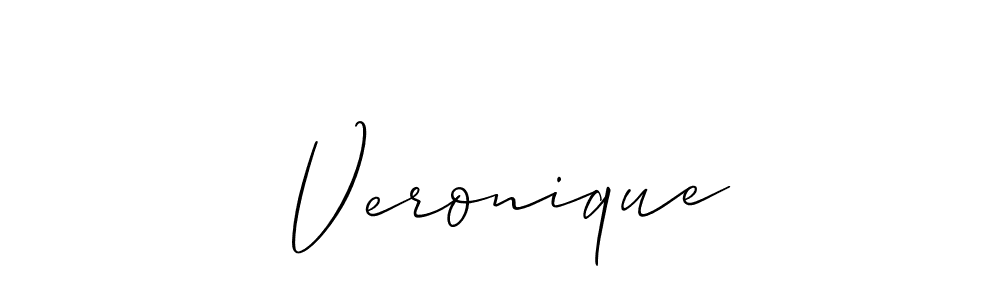 It looks lik you need a new signature style for name  Veronique. Design unique handwritten (Allison_Script) signature with our free signature maker in just a few clicks.  Veronique signature style 2 images and pictures png