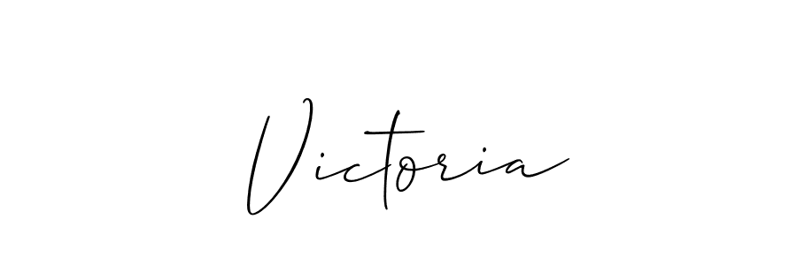 Create a beautiful signature design for name  Victoria. With this signature (Allison_Script) fonts, you can make a handwritten signature for free.  Victoria signature style 2 images and pictures png