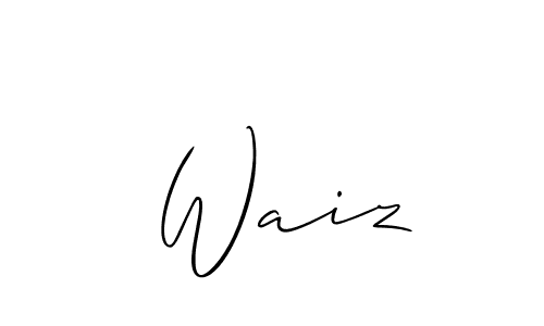 Allison_Script is a professional signature style that is perfect for those who want to add a touch of class to their signature. It is also a great choice for those who want to make their signature more unique. Get  Waiz name to fancy signature for free.  Waiz signature style 2 images and pictures png