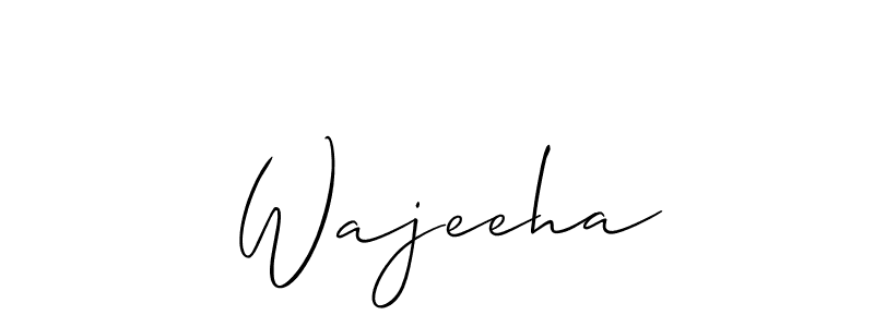 Also You can easily find your signature by using the search form. We will create  Wajeeha name handwritten signature images for you free of cost using Allison_Script sign style.  Wajeeha signature style 2 images and pictures png