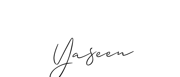 The best way (Allison_Script) to make a short signature is to pick only two or three words in your name. The name  Yaseen include a total of six letters. For converting this name.  Yaseen signature style 2 images and pictures png