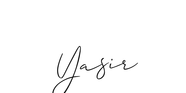 Make a beautiful signature design for name  Yasir. With this signature (Allison_Script) style, you can create a handwritten signature for free.  Yasir signature style 2 images and pictures png