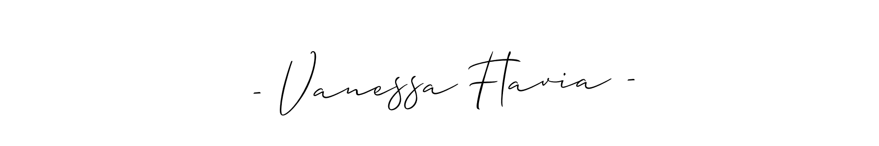 It looks lik you need a new signature style for name - Vanessa Flavia -. Design unique handwritten (Allison_Script) signature with our free signature maker in just a few clicks. - Vanessa Flavia - signature style 2 images and pictures png