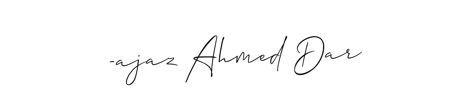 Similarly Allison_Script is the best handwritten signature design. Signature creator online .You can use it as an online autograph creator for name -ajaz Ahmed Dar. -ajaz Ahmed Dar signature style 2 images and pictures png