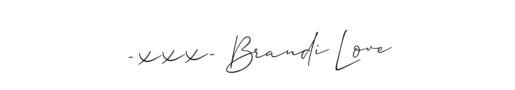 Create a beautiful signature design for name -xxx- Brandi Love. With this signature (Allison_Script) fonts, you can make a handwritten signature for free. -xxx- Brandi Love signature style 2 images and pictures png