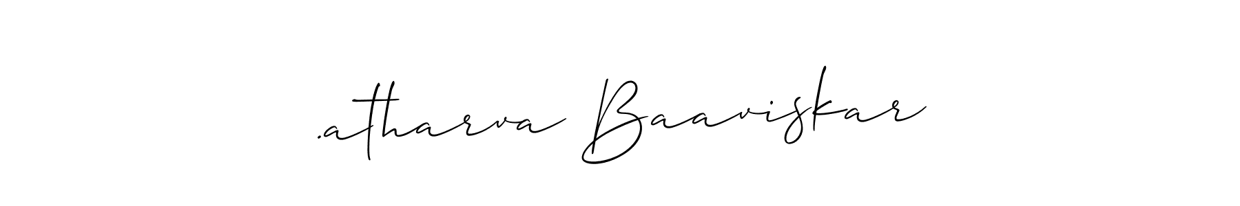 .atharva Baaviskar stylish signature style. Best Handwritten Sign (Allison_Script) for my name. Handwritten Signature Collection Ideas for my name .atharva Baaviskar. .atharva Baaviskar signature style 2 images and pictures png