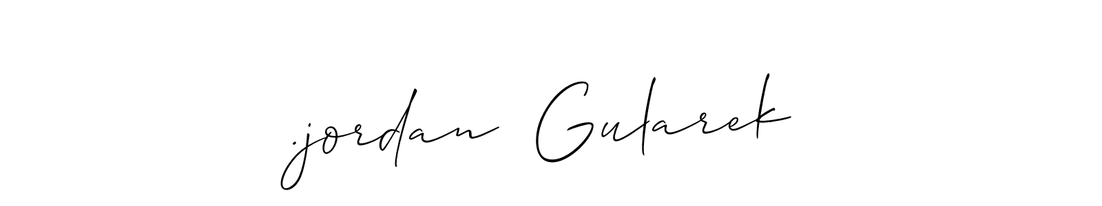 Also You can easily find your signature by using the search form. We will create .jordan  Gularek name handwritten signature images for you free of cost using Allison_Script sign style. .jordan  Gularek signature style 2 images and pictures png