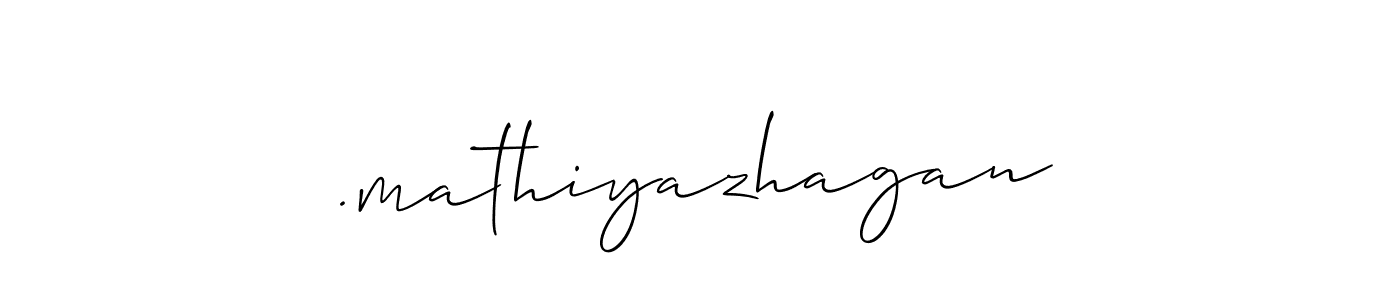 Create a beautiful signature design for name .mathiyazhagan. With this signature (Allison_Script) fonts, you can make a handwritten signature for free. .mathiyazhagan signature style 2 images and pictures png
