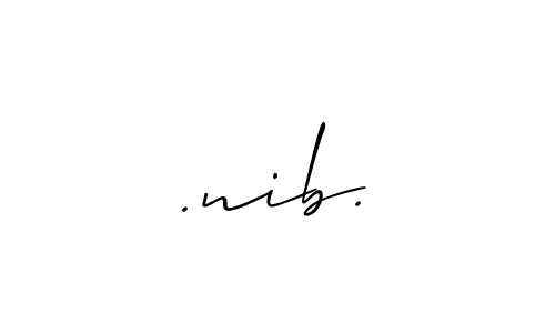 How to make .nib. name signature. Use Allison_Script style for creating short signs online. This is the latest handwritten sign. .nib. signature style 2 images and pictures png