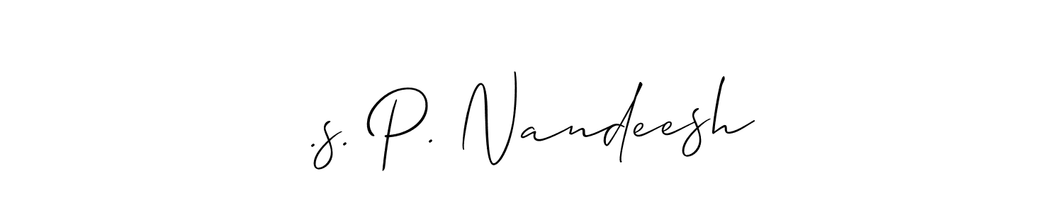 How to Draw .s. P. Nandeesh signature style? Allison_Script is a latest design signature styles for name .s. P. Nandeesh. .s. P. Nandeesh signature style 2 images and pictures png