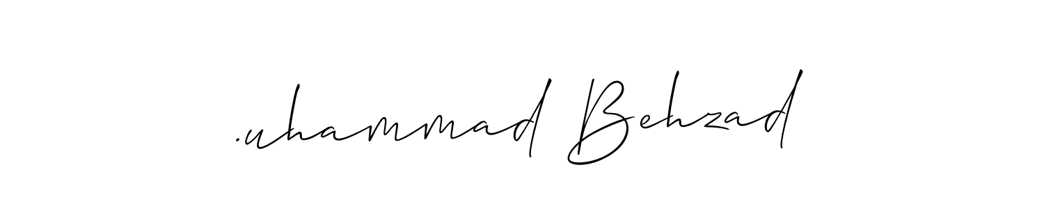 Use a signature maker to create a handwritten signature online. With this signature software, you can design (Allison_Script) your own signature for name .uhammad Behzad. .uhammad Behzad signature style 2 images and pictures png