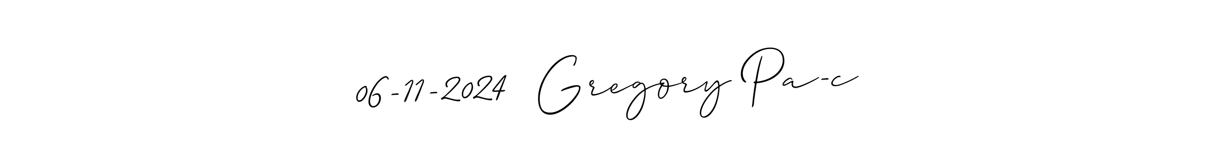 Allison_Script is a professional signature style that is perfect for those who want to add a touch of class to their signature. It is also a great choice for those who want to make their signature more unique. Get 06-11-2024  Gregory Pa-c name to fancy signature for free. 06-11-2024  Gregory Pa-c signature style 2 images and pictures png