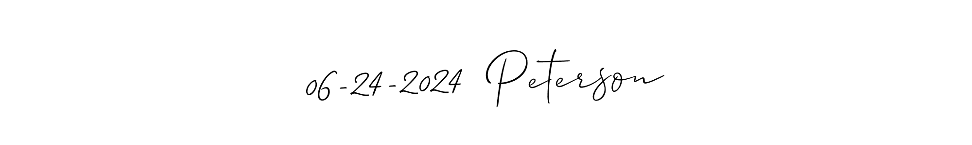 This is the best signature style for the 06-24-2024  Peterson name. Also you like these signature font (Allison_Script). Mix name signature. 06-24-2024  Peterson signature style 2 images and pictures png