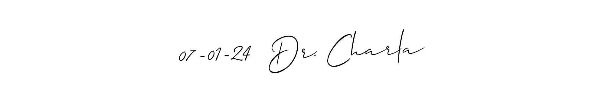 How to Draw 07-01-24  Dr. Charla signature style? Allison_Script is a latest design signature styles for name 07-01-24  Dr. Charla. 07-01-24  Dr. Charla signature style 2 images and pictures png