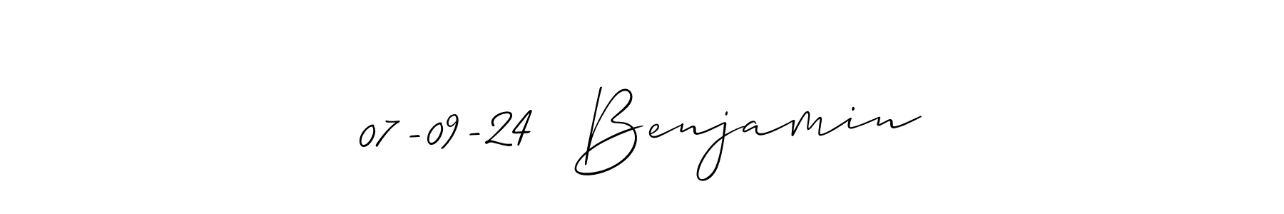 Make a beautiful signature design for name 07-09-24  Benjamin. Use this online signature maker to create a handwritten signature for free. 07-09-24  Benjamin signature style 2 images and pictures png