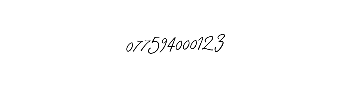 How to make 077594000123 signature? Allison_Script is a professional autograph style. Create handwritten signature for 077594000123 name. 077594000123 signature style 2 images and pictures png
